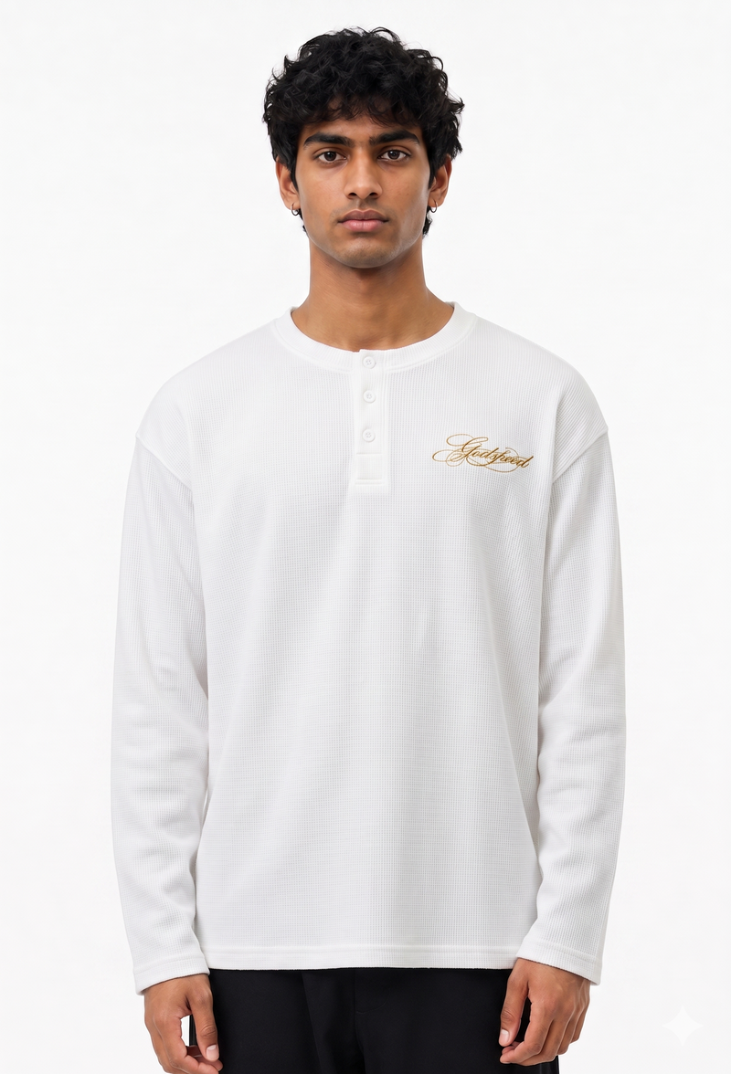 goth white henley