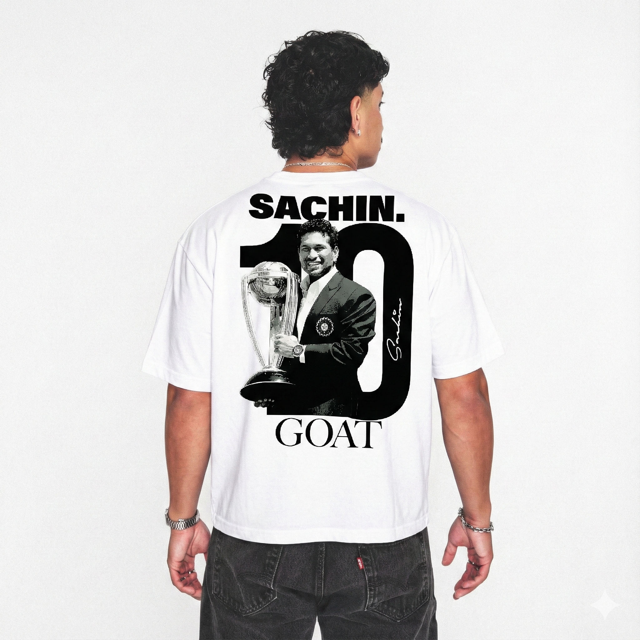 SACHIN-GOAT OVERSIZED TEE