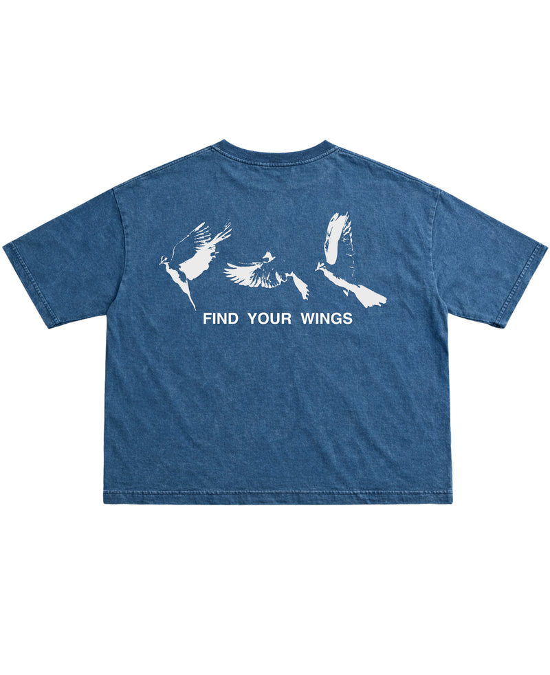 Denim Wash Boxy Fit T-shirt Back Design